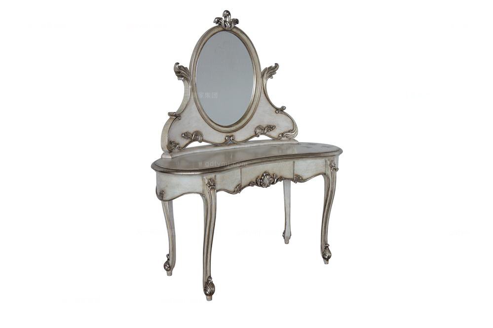 高端時(shí)尚法式實(shí)木雕刻妝臺