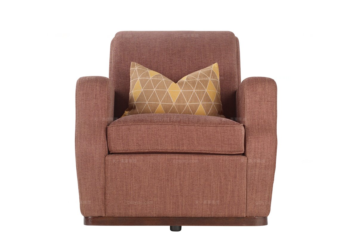 高端品牌美式布藝休閑轉椅