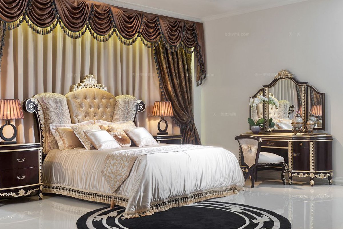 高端別墅法式梳妝臺（妝臺+鏡）