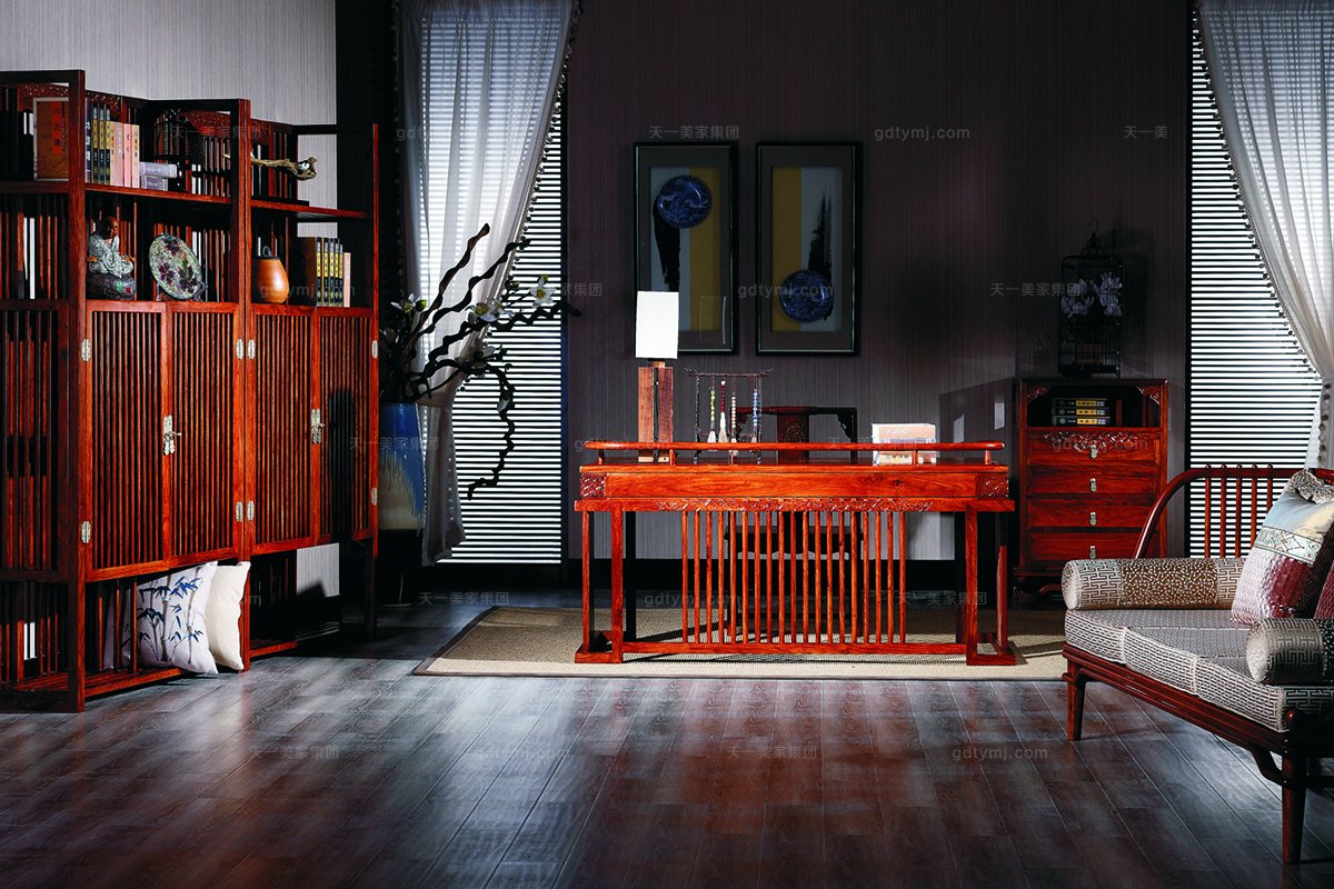 高端中式家具實木書椅