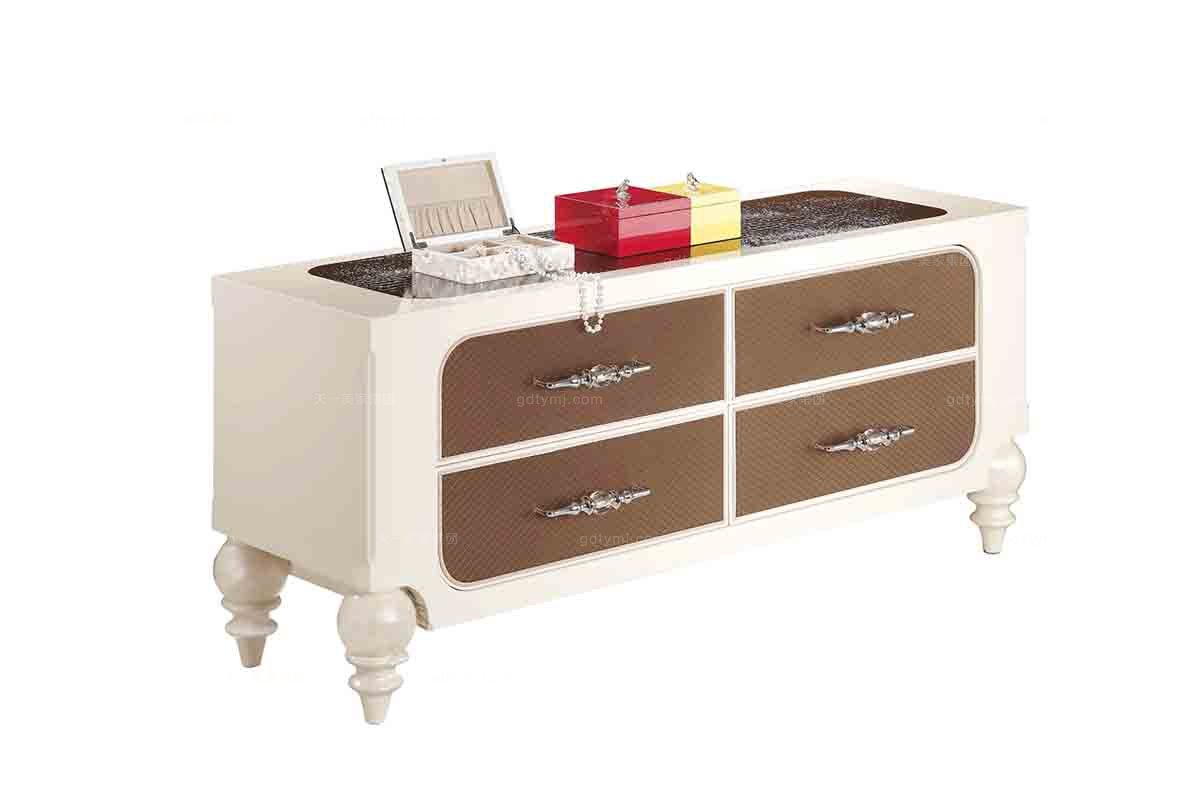 高端別墅后現代白色妝臺