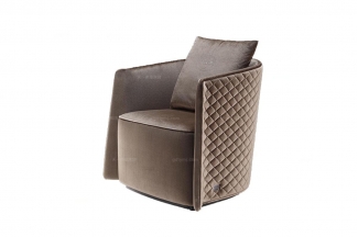 高端品牌后現(xiàn)代咖啡布藝休閑椅（?。? width=