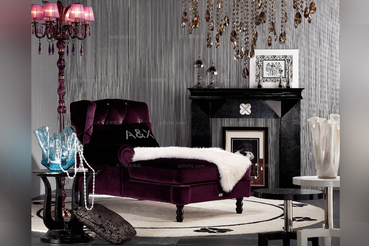 高端時尚后現代貴妃床