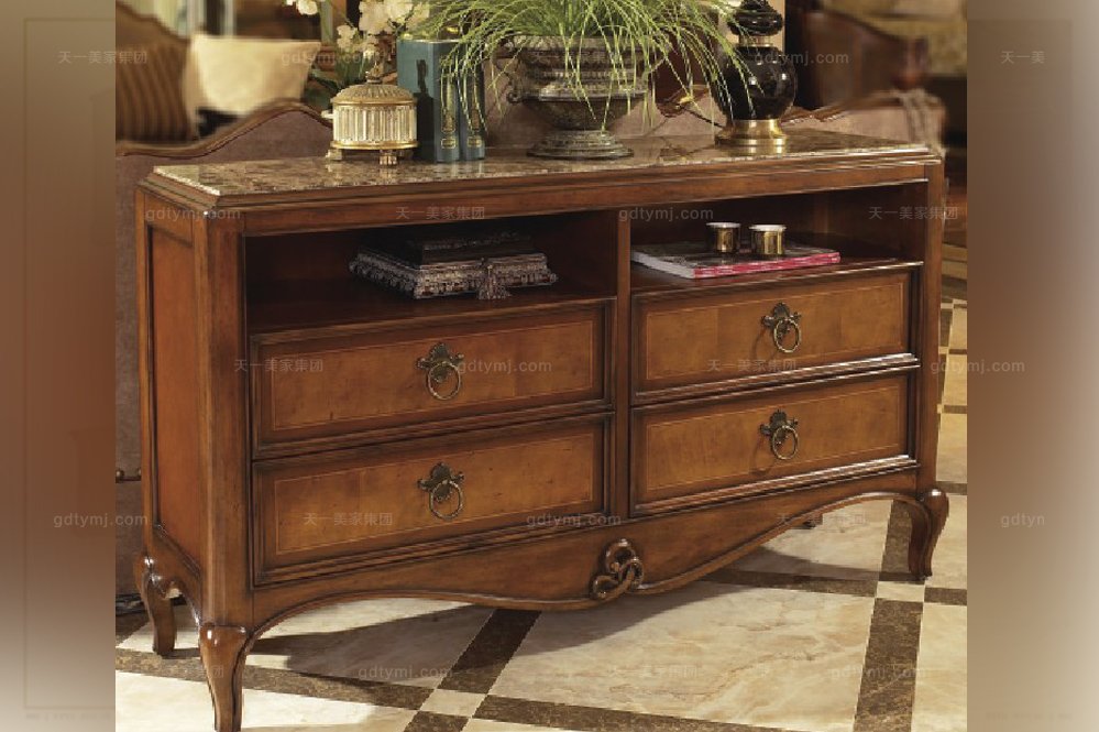 高端實木家具美式裝飾柜