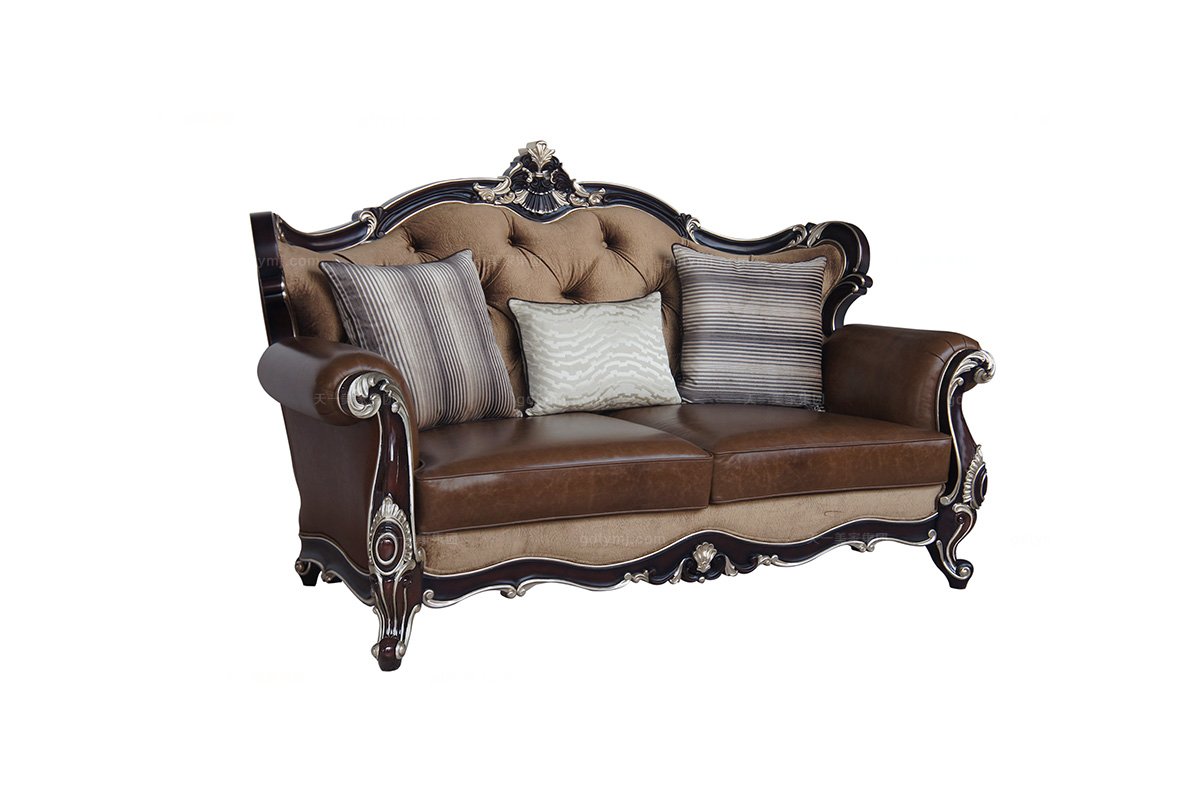 高端別墅家具奢華新古典二人沙發