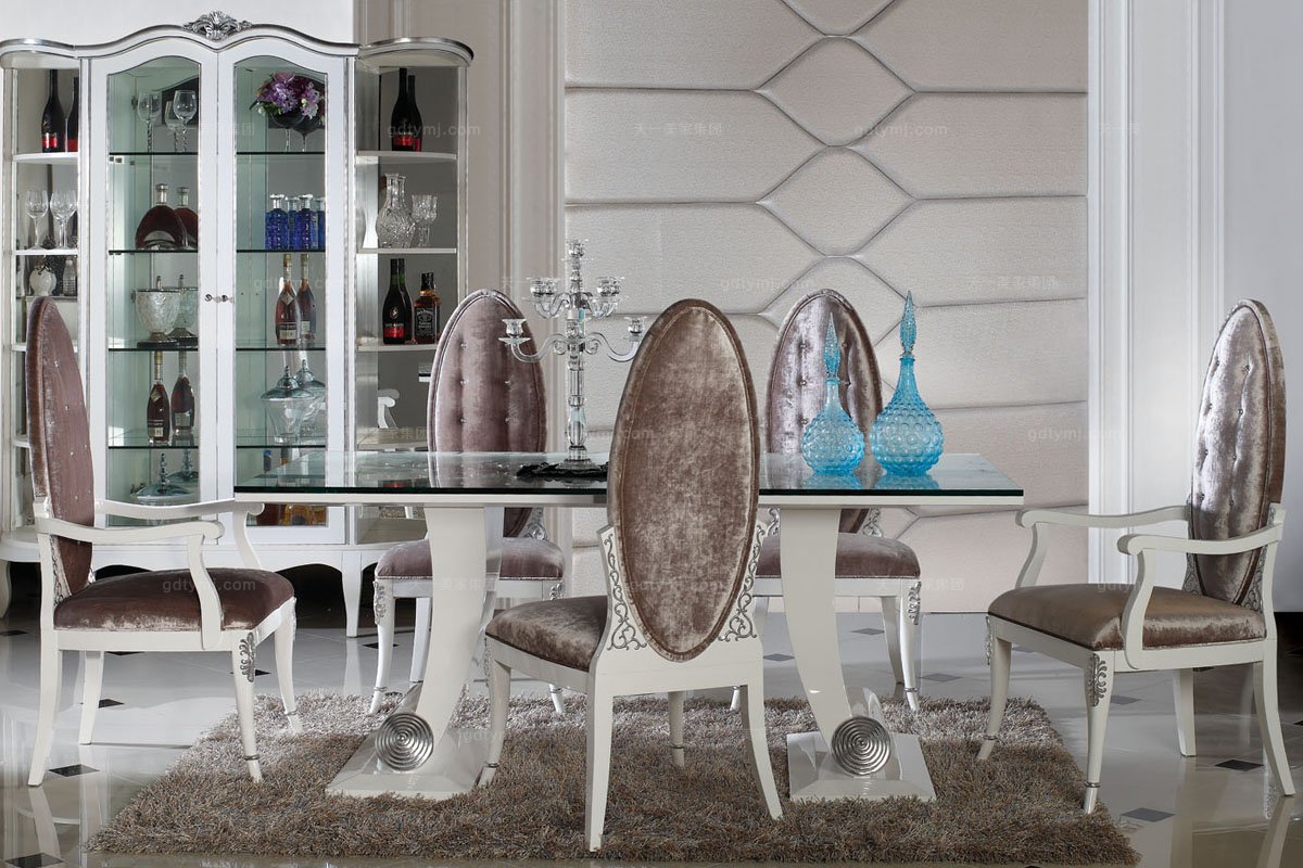 北京別墅家具實木奢華新古典餐桌