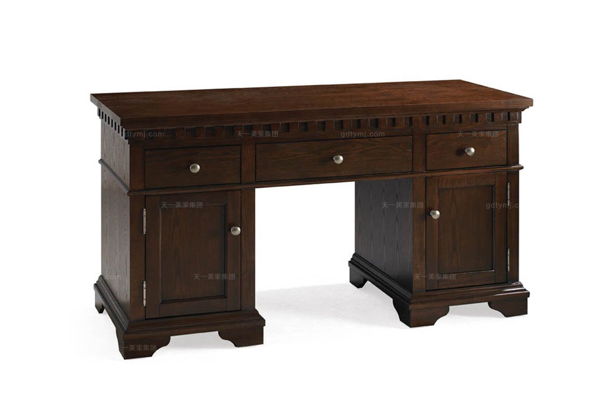 簡約美式家具品牌實(shí)木美式妝臺(tái)