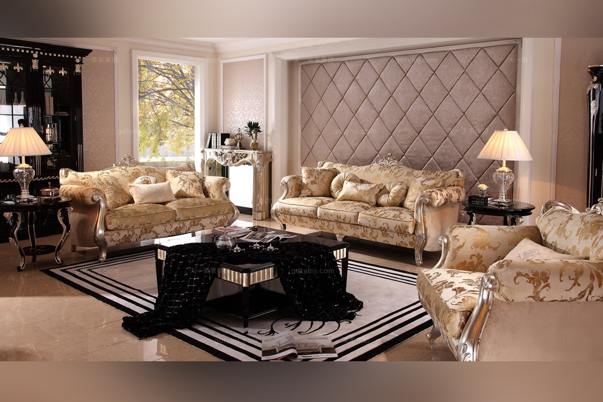 高端奢華新古典布藝單人沙發