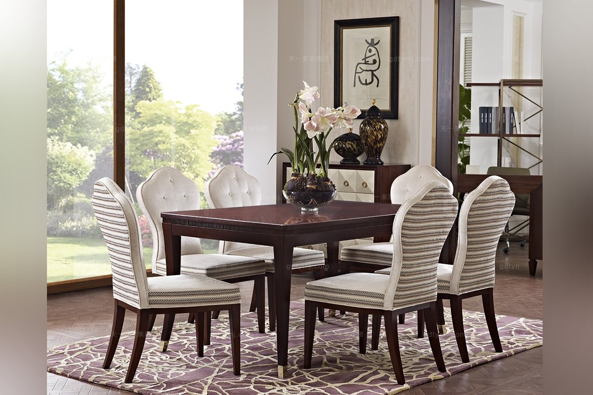 高端簡(jiǎn)約新古典實(shí)木餐椅