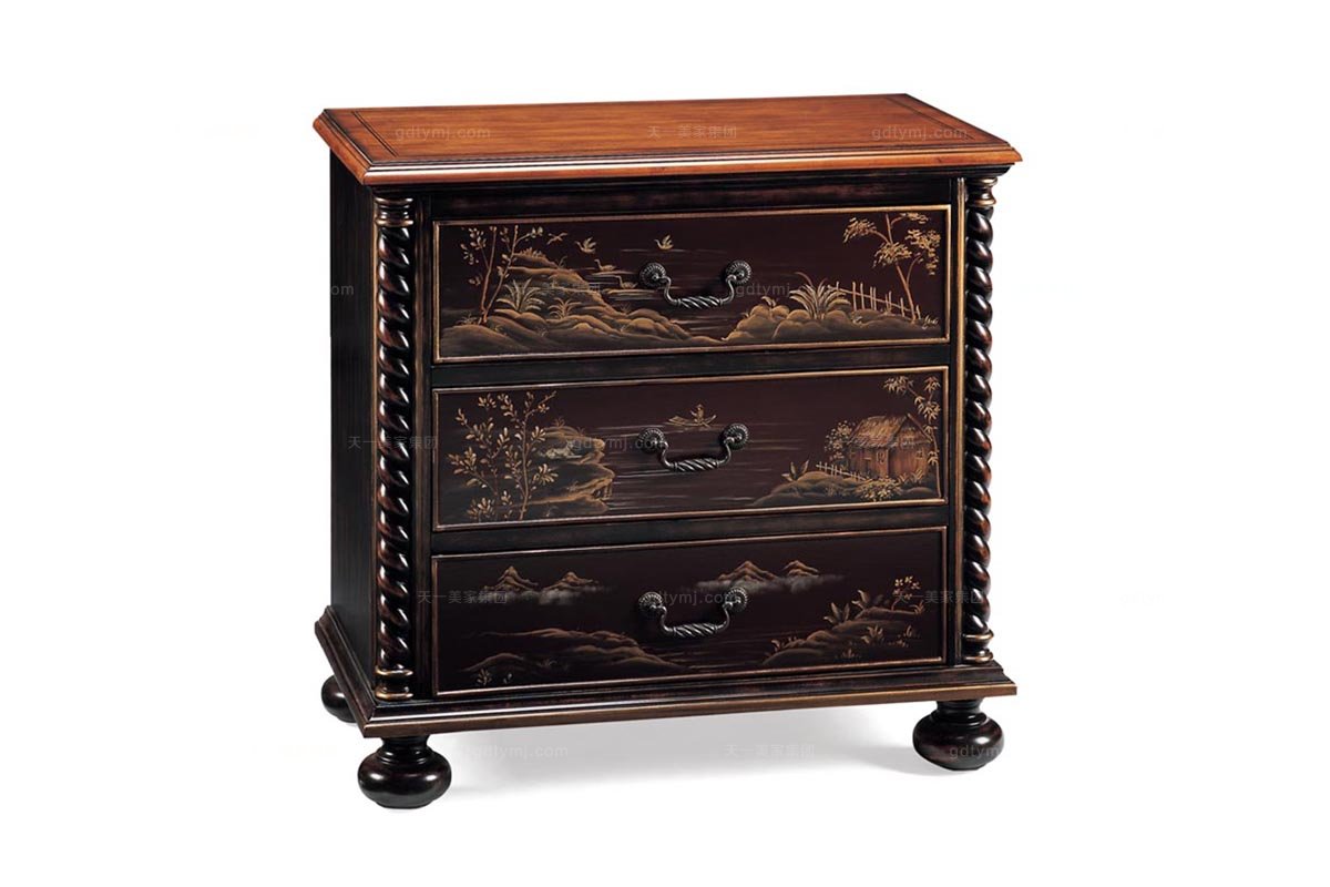 高端家具美式三斗柜