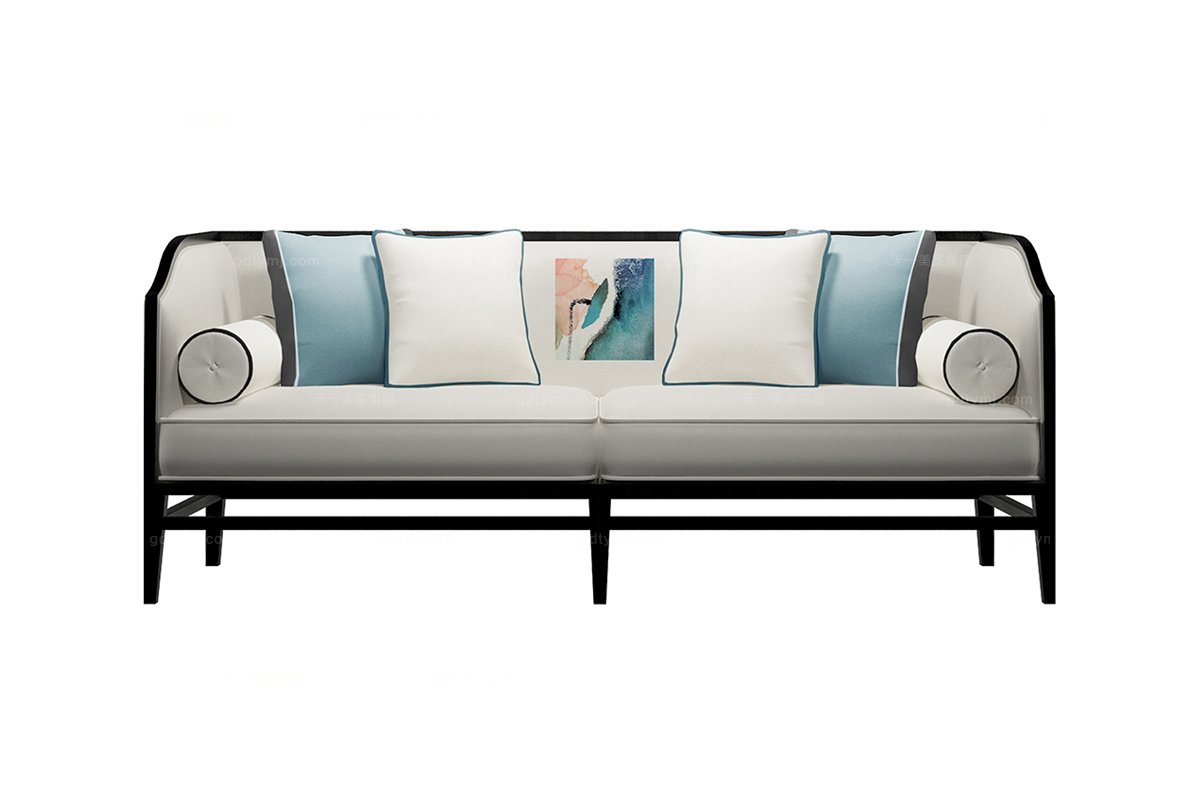 高端新中式廊荷長(zhǎng)沙發(fā)