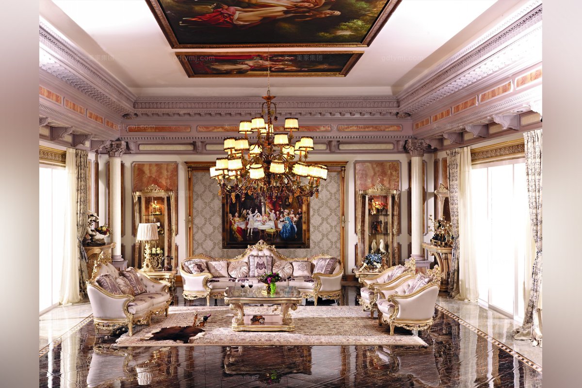 高端別墅家具歐式四位沙發