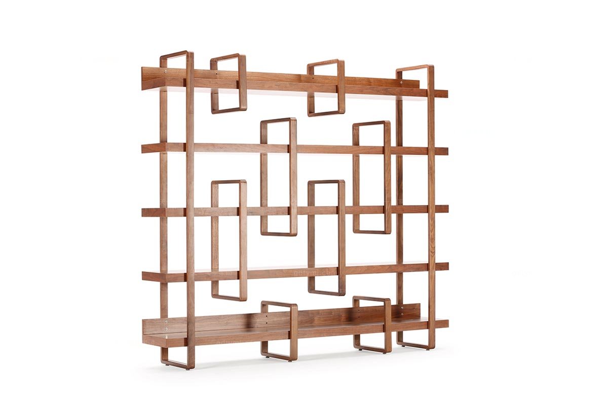 高端時尚現代露木色書架