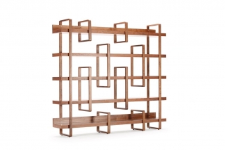 高端時尚現代露木色書架