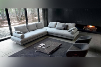 Dema高端時尚現代三位轉角沙發