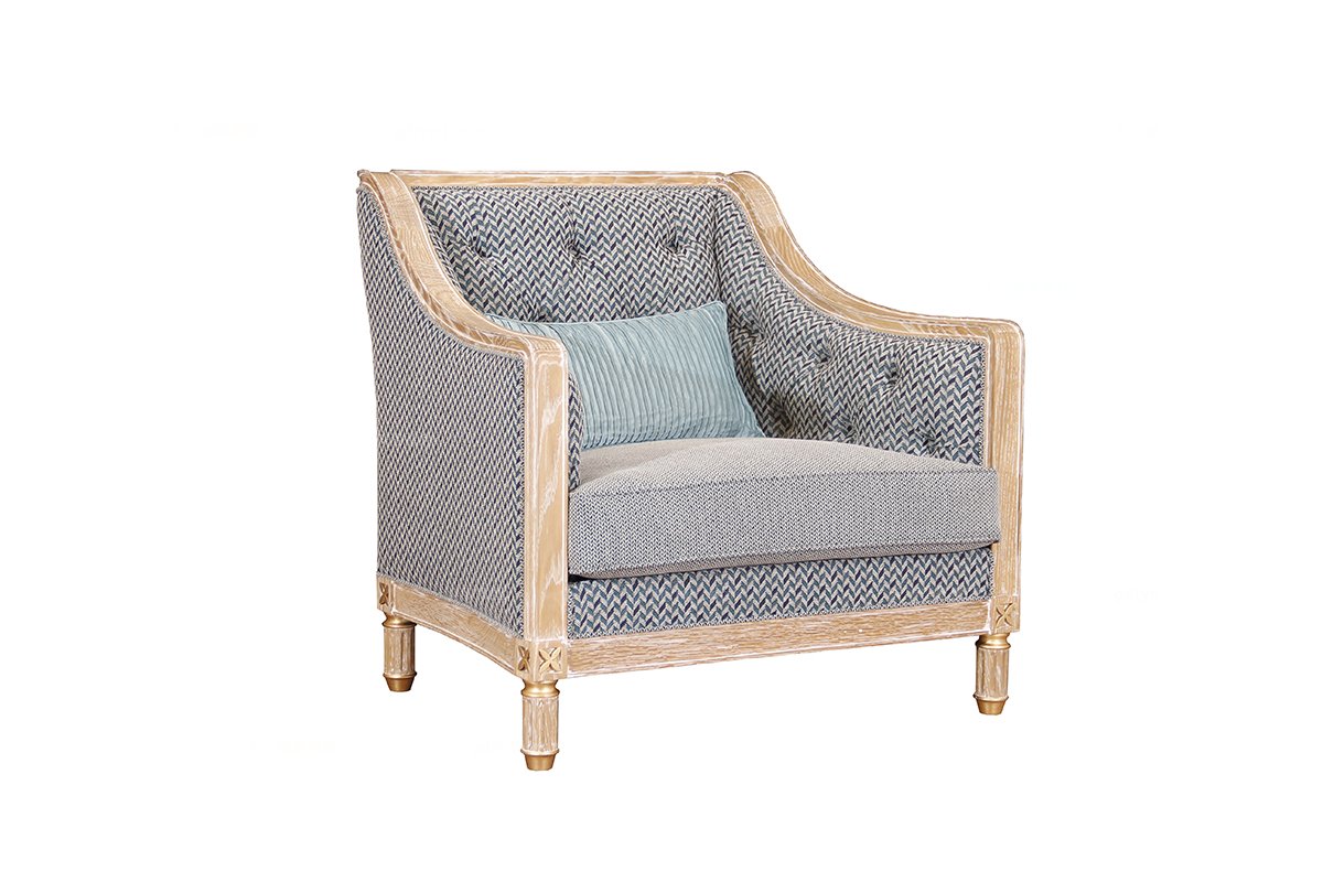 高端品牌簡約新古典木色單位沙發