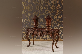 Minotti Luigi&Benigno歐式實木雕花棕色玄關