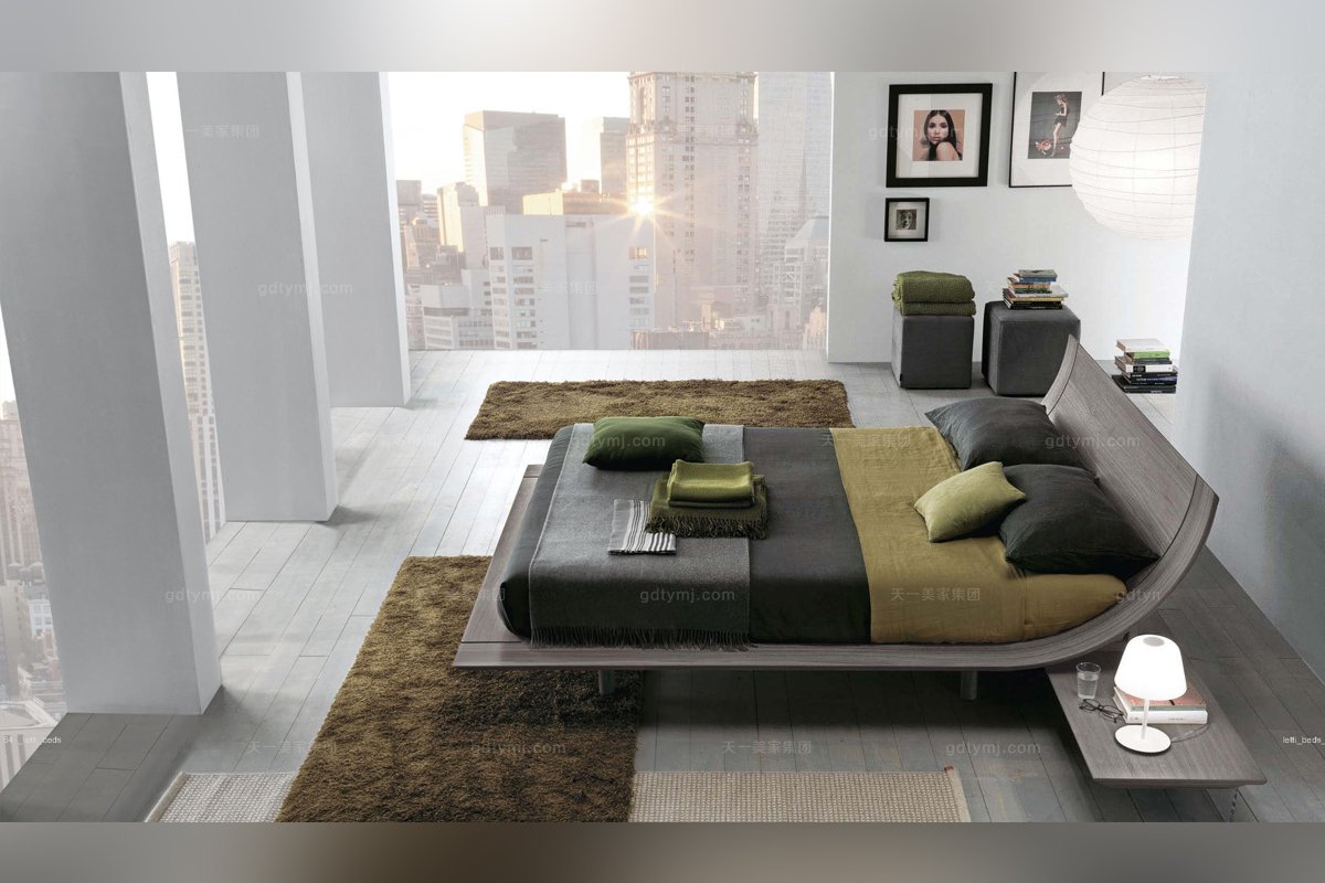 Presotto后現代時尚個性布藝大床系列