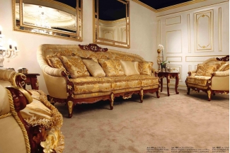 Minotti Luigi&Benigno歐式實(shí)木雕花客廳花型布藝系列