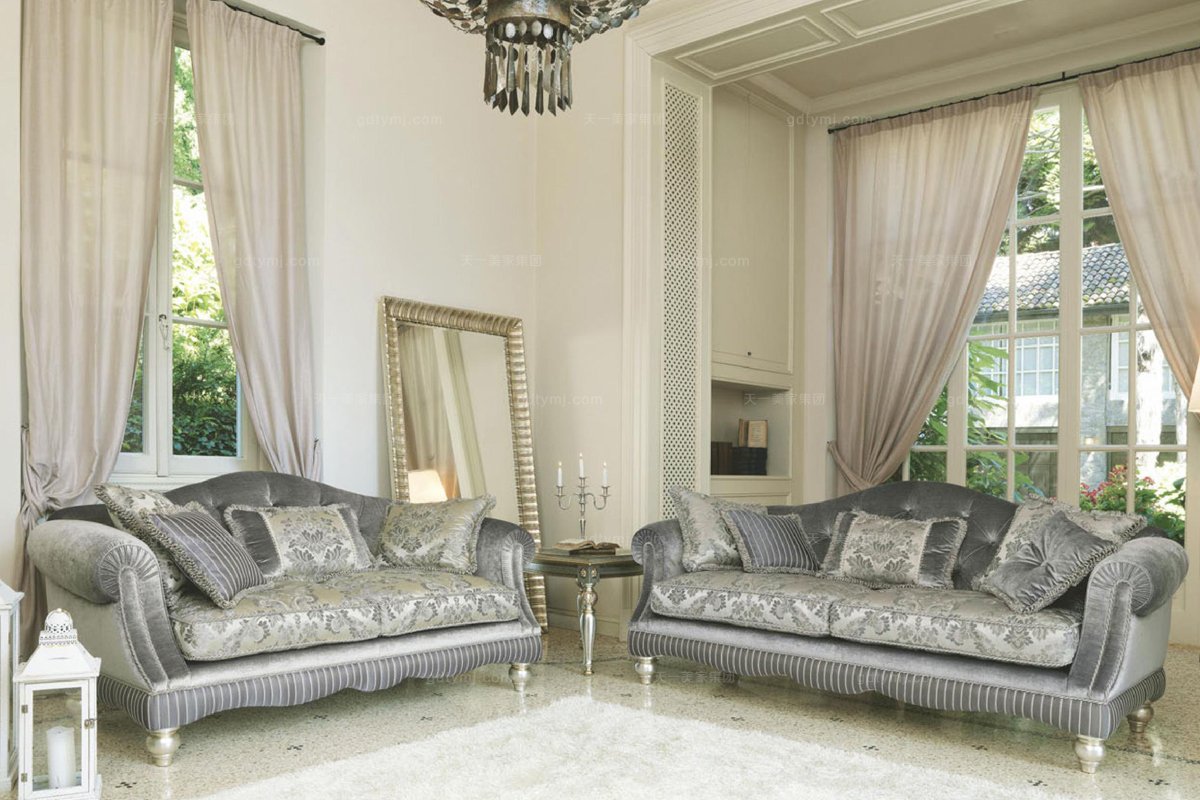 Pigoli 皮溝里高端灰色布藝沙發客廳系列