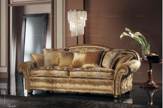 Pigoli 皮溝里黃色布藝實(shí)木沙發(fā)客廳系列