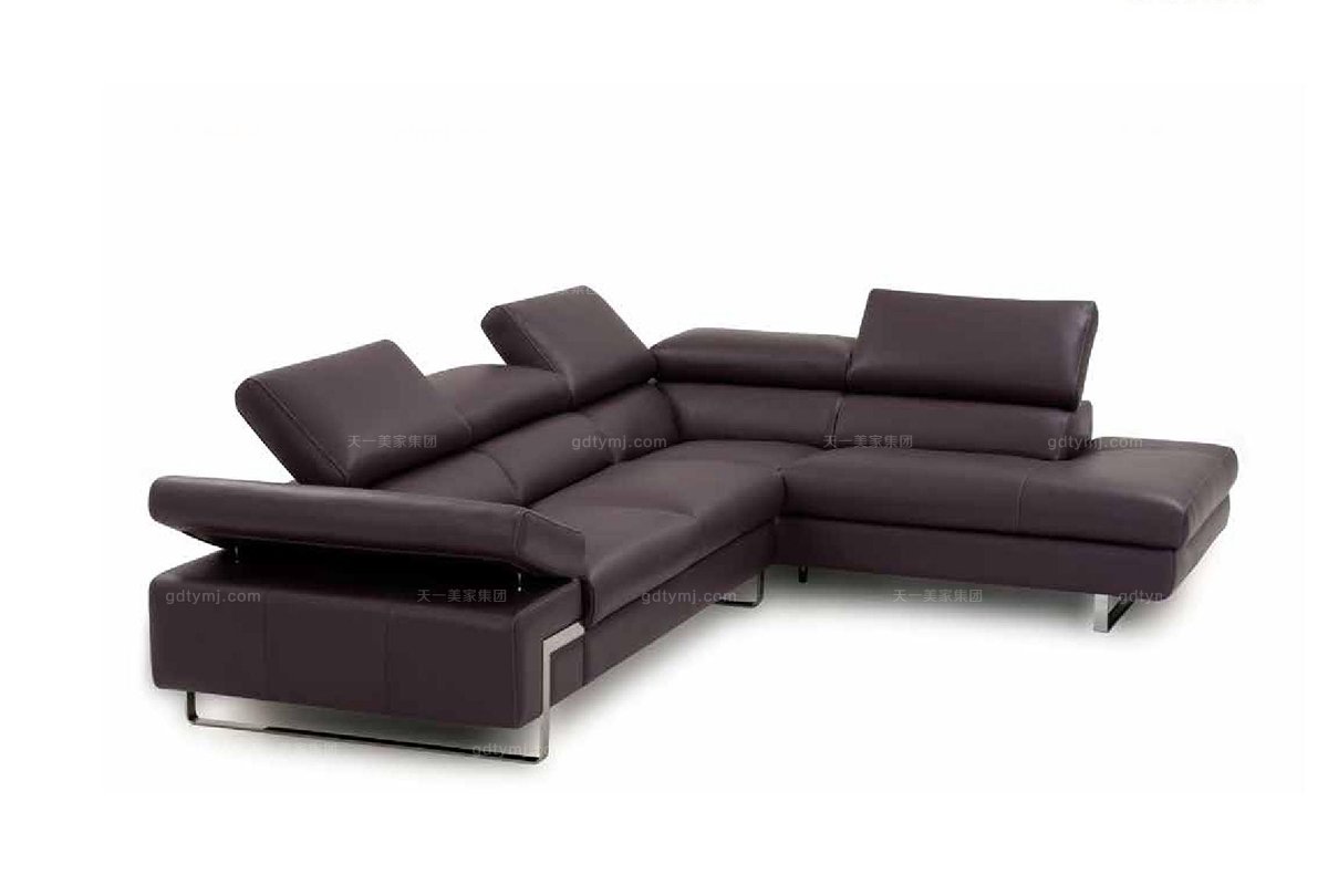 高端時尚現代意大利進口靠背活動轉角沙發