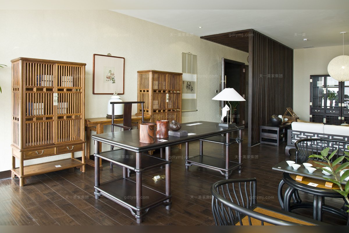 國內名貴會所家具紅木品牌天一會書房家具