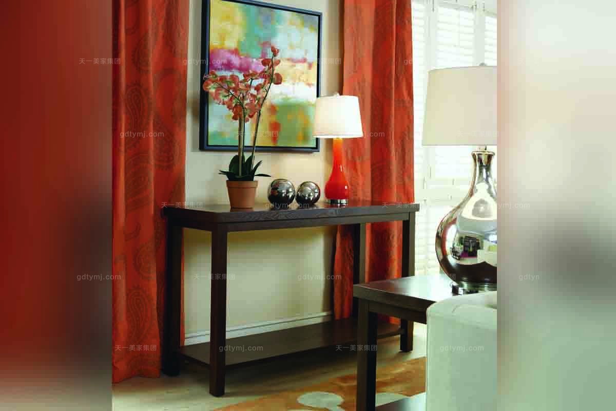 美式高端純實木家具實木玄關