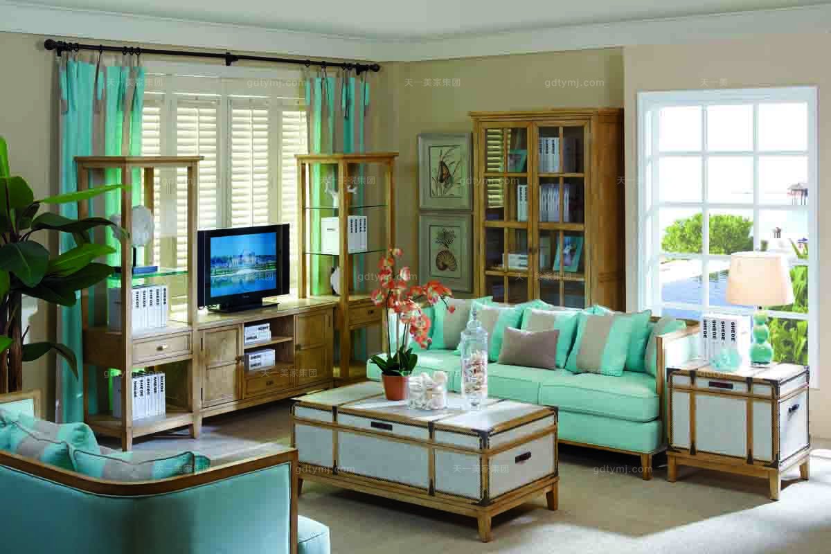 奢華休閑家具品牌美式條紋客廳沙發