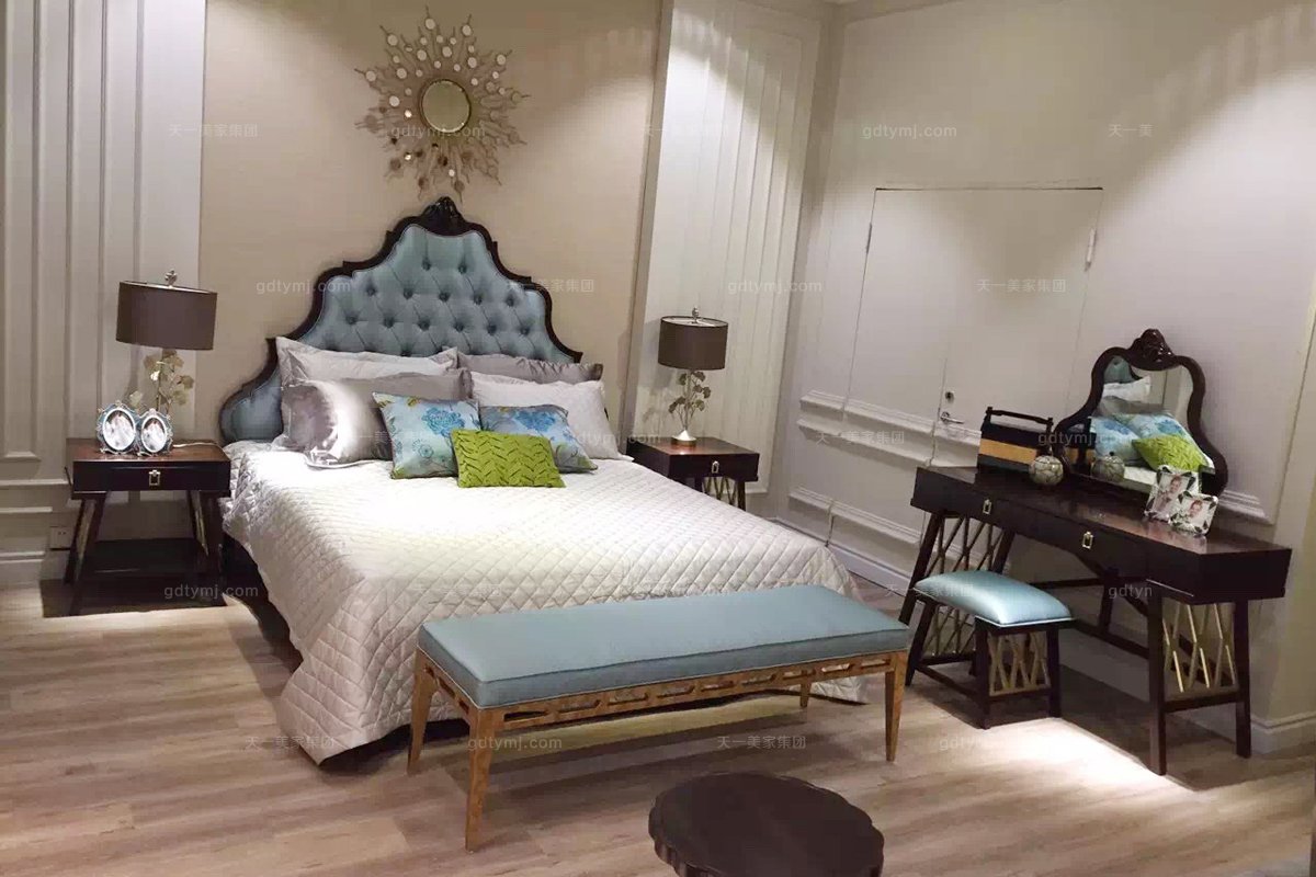 高端別墅家具品牌會所家具法式咖啡色花幾