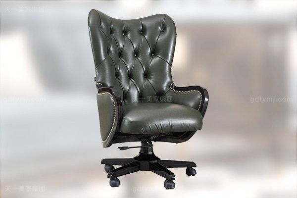 高端現代輕奢書房家具實木書房書桌灰色木皮拼花真皮書椅書桌系列書椅