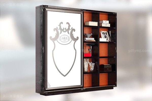 名貴奢華后現代輕奢書房家具桃木紋+黑檀木飾面+黑亮雕花腳書桌椅組合書柜