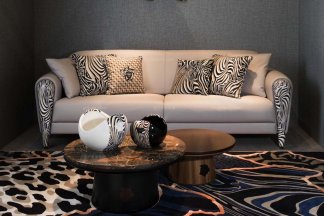 高端別墅新古典風格沙發茶幾組合