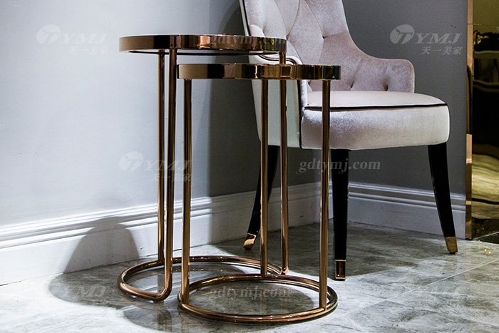 高端大氣別墅家具品牌輕奢后現代優質絨布藝拉扣休閑椅套幾