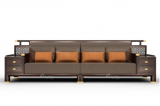 高端時尚新中式輕奢家具品牌黑酸枝四人位沙發