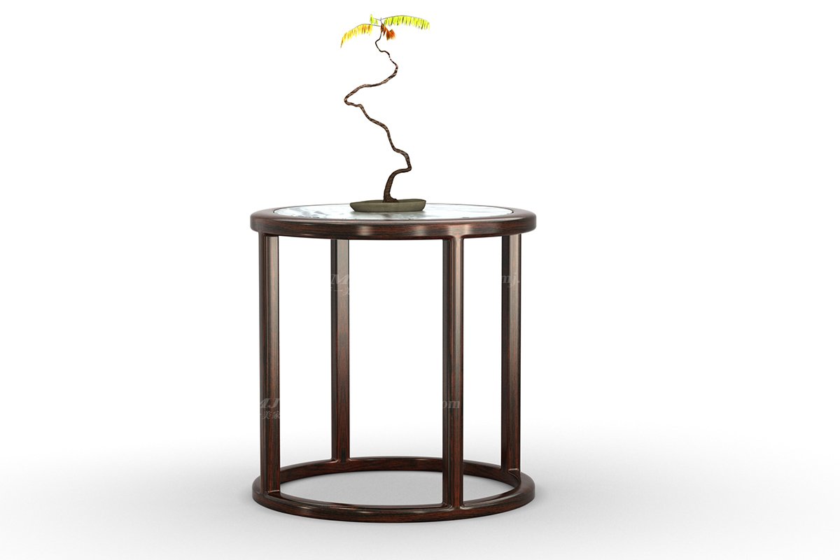 優雅新中式輕奢高端品牌家具黑酸枝實木角幾