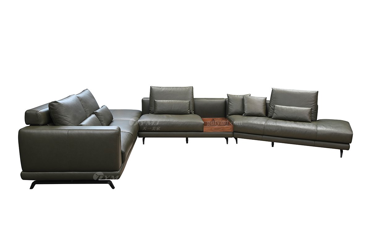 現代輕奢別墅家具品牌時尚真皮軟包舒適組合沙發