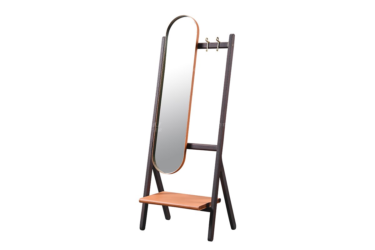 現代時尚輕奢北美黑胡桃實木創意穿衣鏡妝鏡CYJ-01穿衣鏡