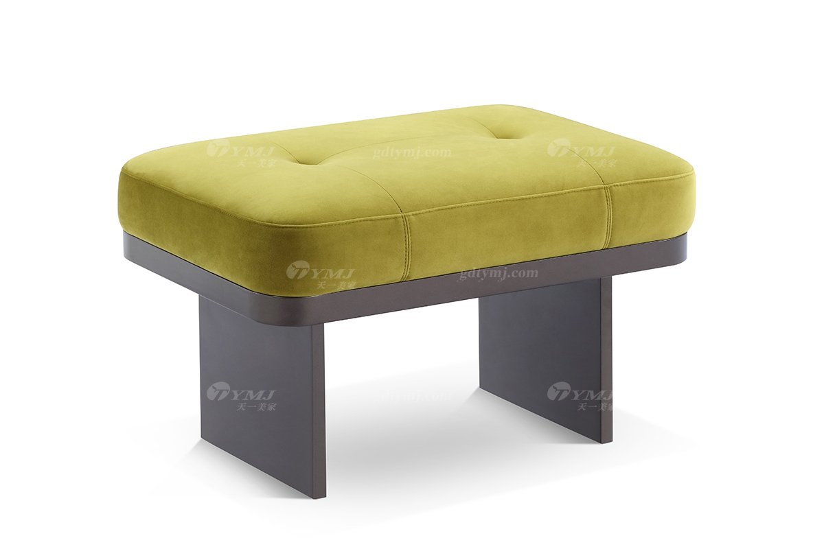 意式極簡風格高端別墅豪宅家具品牌現代輕奢臥室時尚布藝床尾凳腳凳BS1902-10腳凳