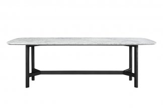 意式極簡風(fēng)格高端別墅豪宅家具品牌現(xiàn)代輕奢簡約時(shí)尚大理石+黑橡色長餐桌