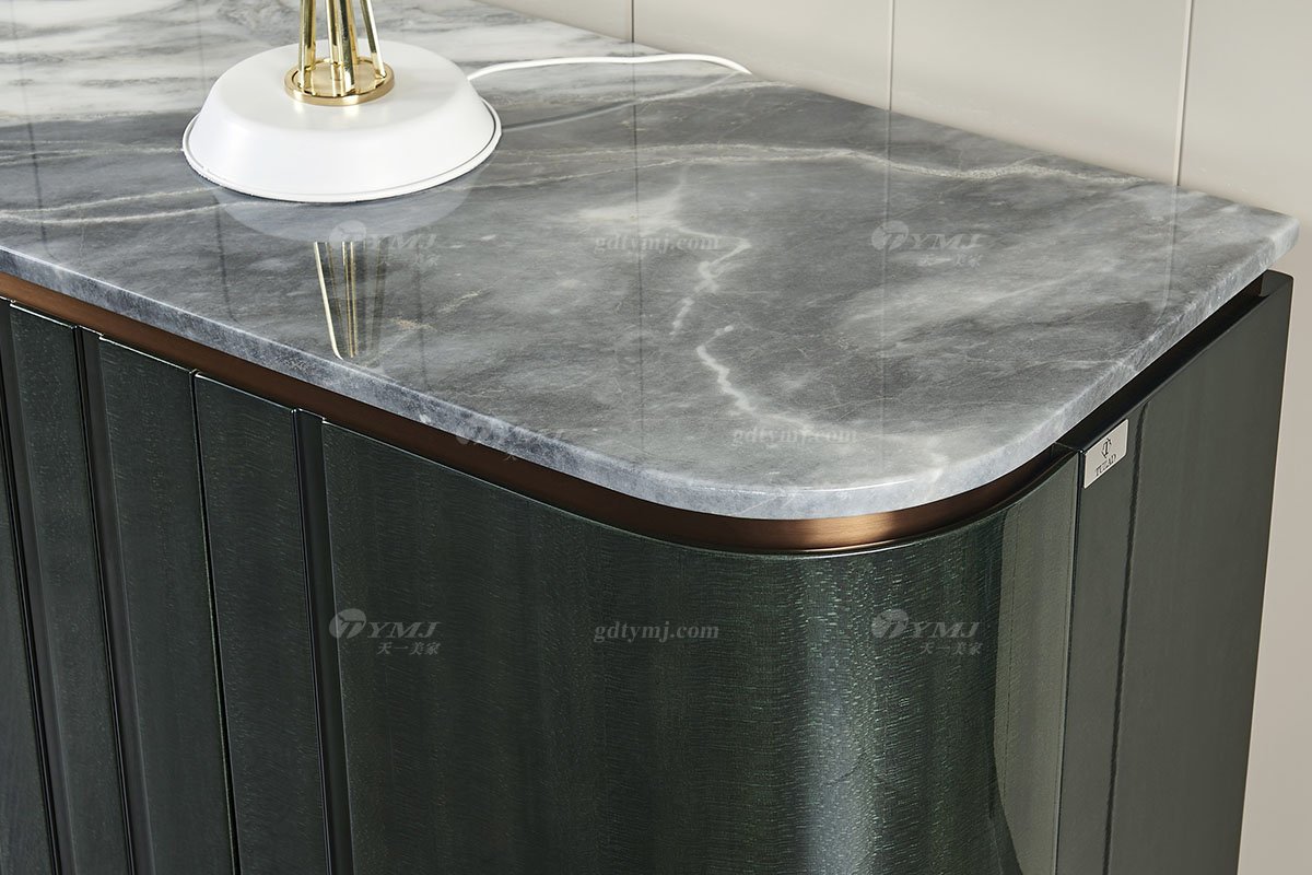 高端別墅豪宅家具星級(jí)酒店家具品牌后現(xiàn)代輕奢風(fēng)格客廳時(shí)尚魚(yú)肚灰石面+尼斯莫蘭迪綠電視柜TK603-220電視柜細(xì)節(jié)1
