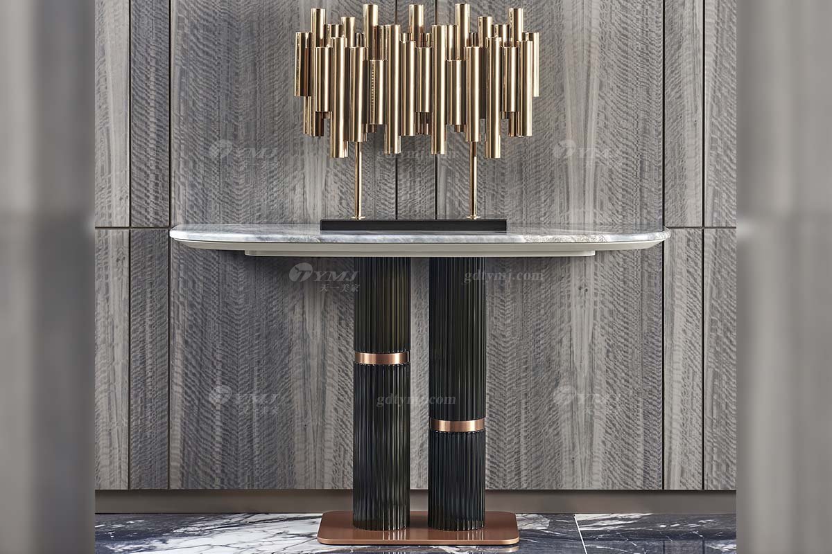 后現代輕奢風格家具高端會所別墅品牌家具時尚玄關