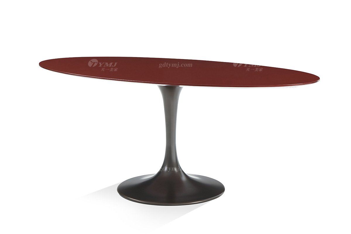 極簡風格意式品牌高端別墅會所家具簡約設計感餐臺DT1506-18橢圓餐桌