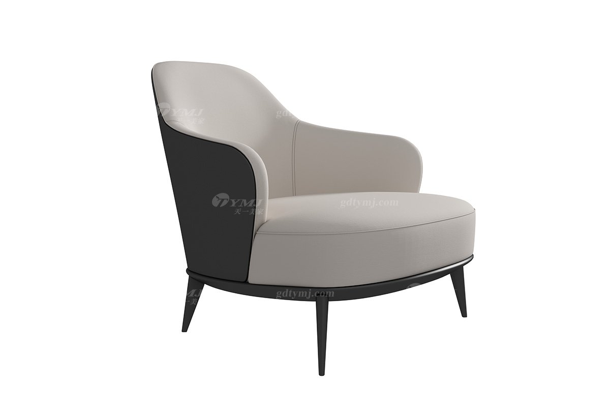 極簡風(fēng)格家具別墅會所舒適高級實木家用布藝灰色休閑椅XXY-049休閑椅