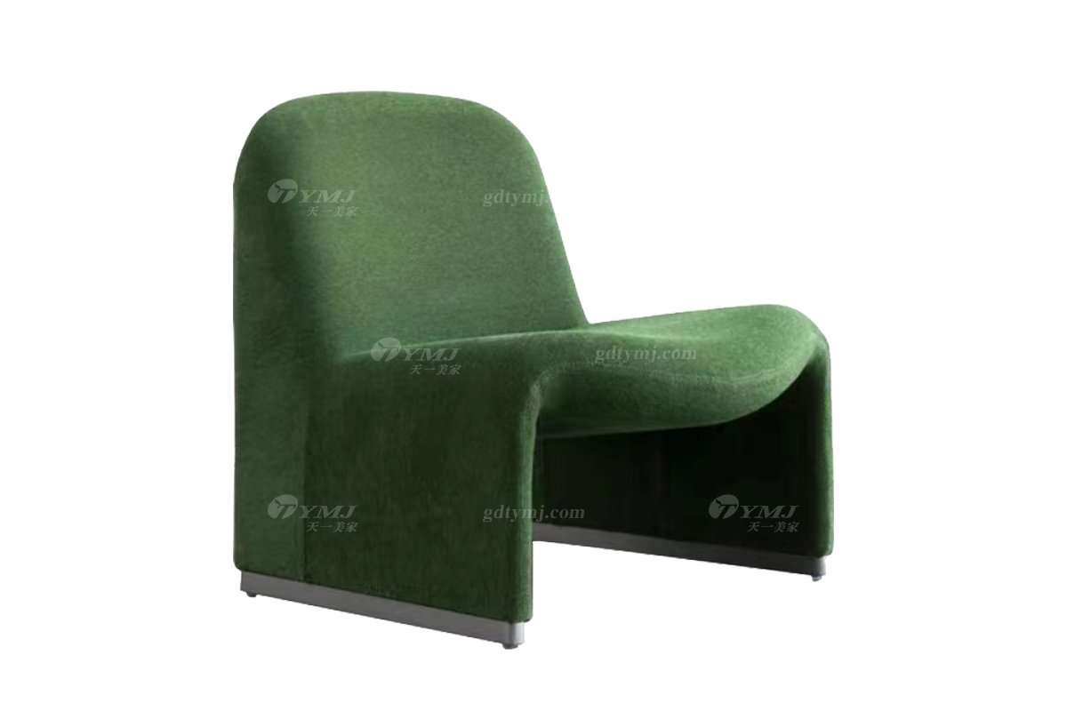 極簡風格家具別墅會所舒適高級時尚家用創意綠色布藝休閑椅
