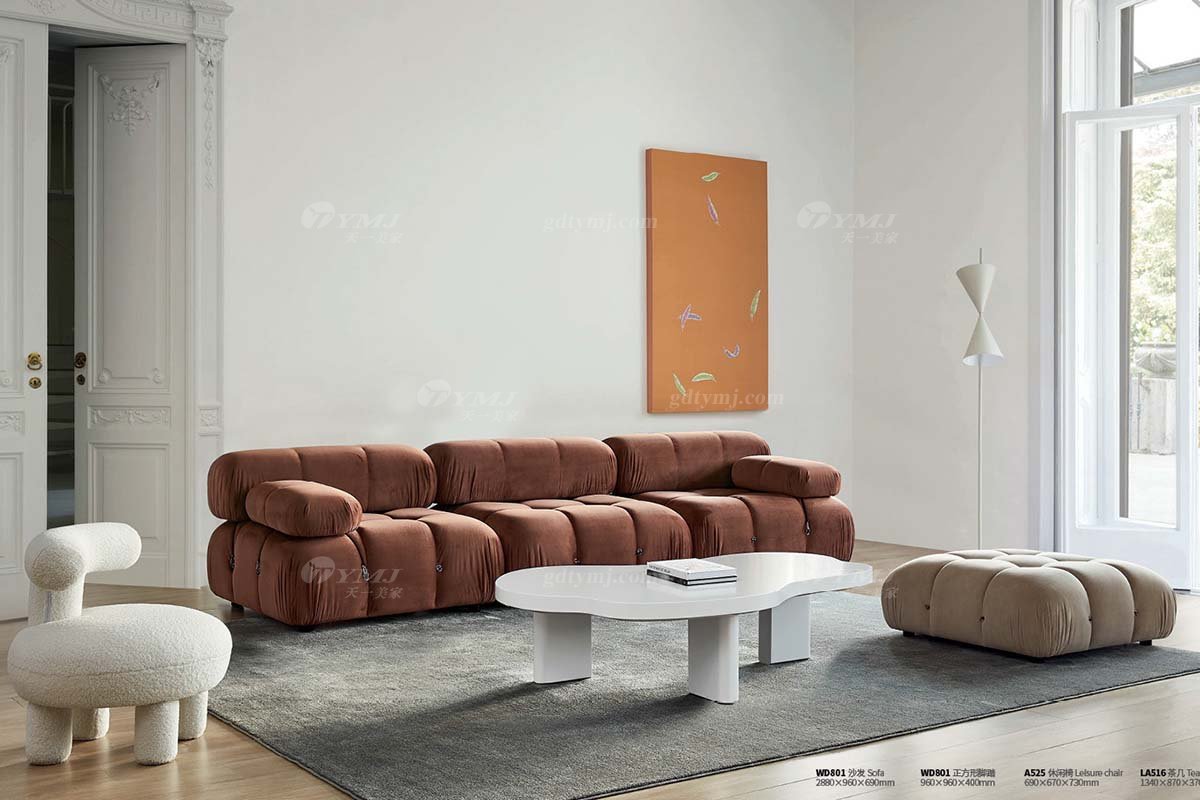 極簡風(fēng)格家具高端別墅會所大宅時(shí)尚創(chuàng)意白色烤漆茶幾WD803茶幾