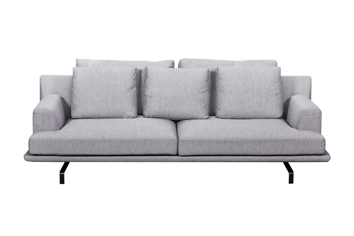 時尚高端現代極簡家具別墅大宅家用舒適灰色布藝雙位沙發