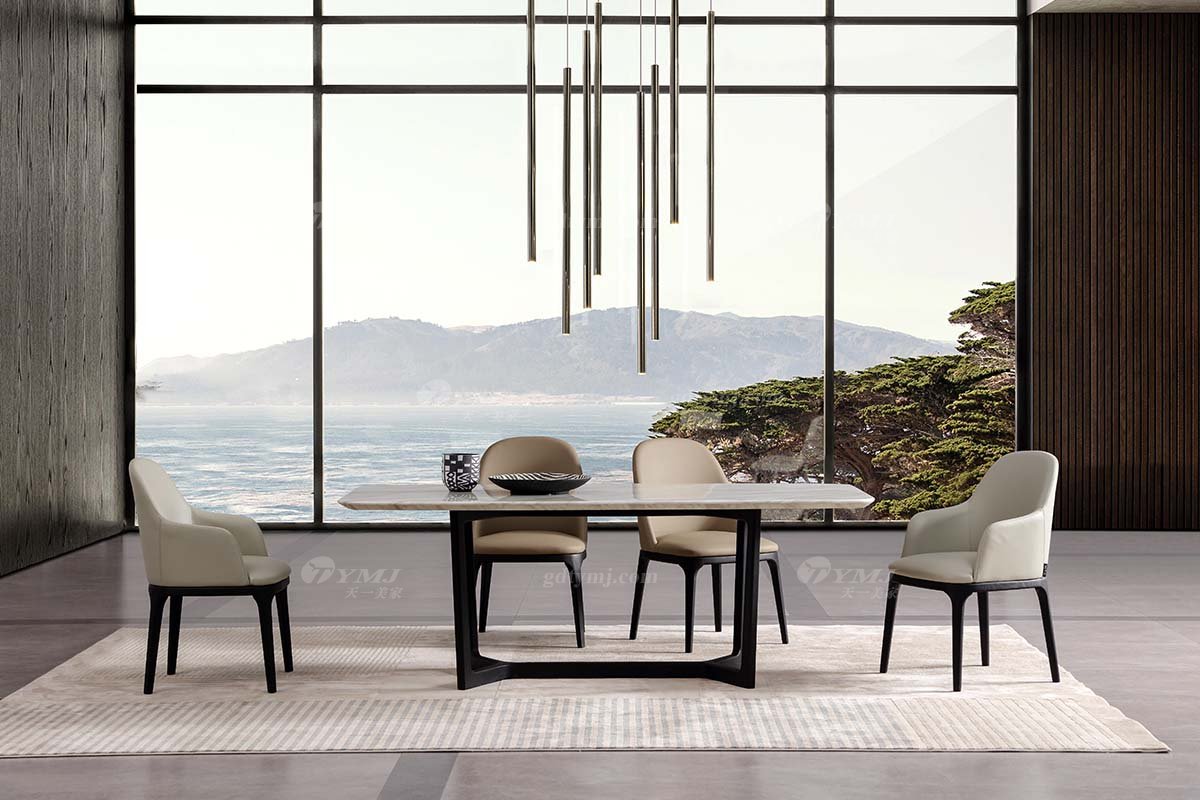  現(xiàn)代簡約家具高端別墅會所家用時尚進(jìn)口巖板長餐臺21012A-1場景2