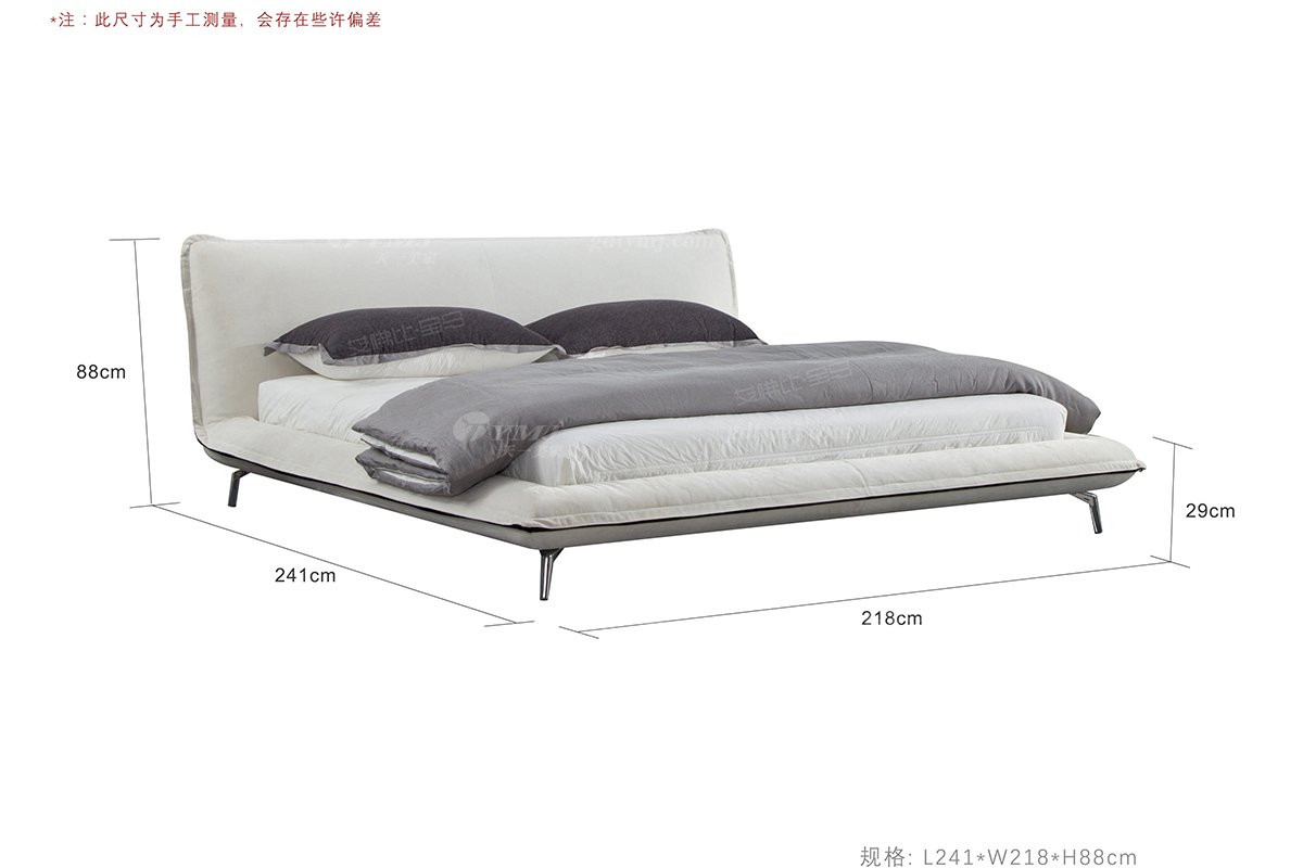  現(xiàn)代簡約家具高端別墅會(huì)所家用時(shí)尚舒適創(chuàng)意布藝大床婚床雙人床A2208-1