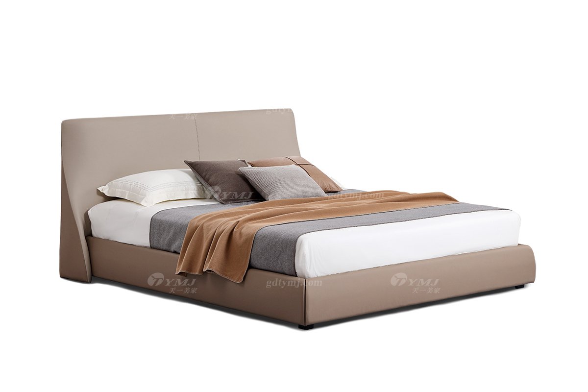  現(xiàn)代簡(jiǎn)約家具高端別墅會(huì)所家用時(shí)尚舒適皮藝大床婚床雙人床